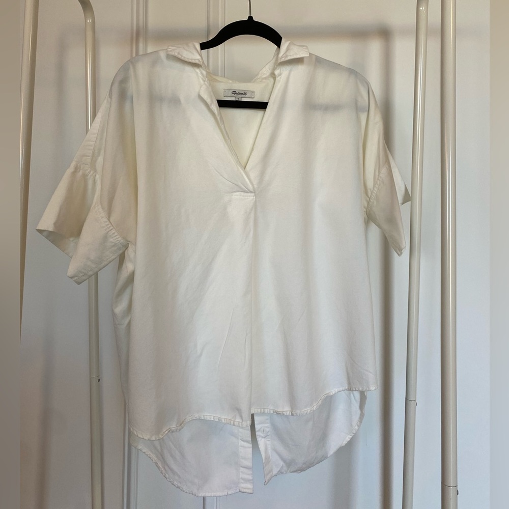 Madewell Popover Shirt in White